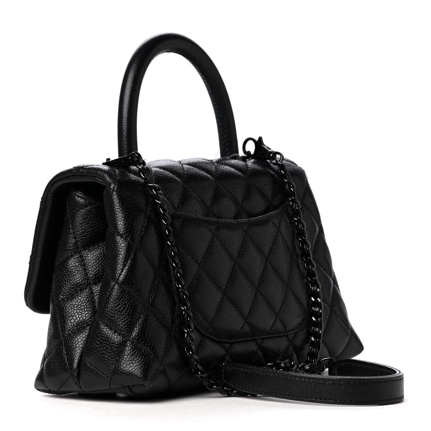 Chanel Caviar Quilted Mini Coco Handle Flap So Black 2 of 4