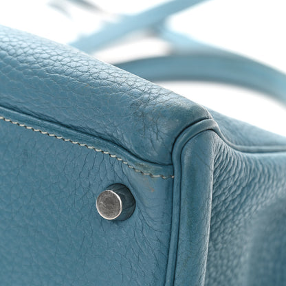 Hermes Taurillon Clemence Kelly Retourne 35 Blue Jean 22 of 23