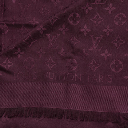 Louis Vuitton Wool Silk Monogram Shawl Amarante 5 of 5