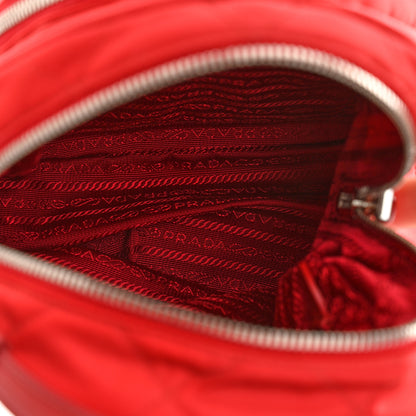 Prada Nylon Tessuto Impuntu Quilted Backpack Rosso 5 of 11
