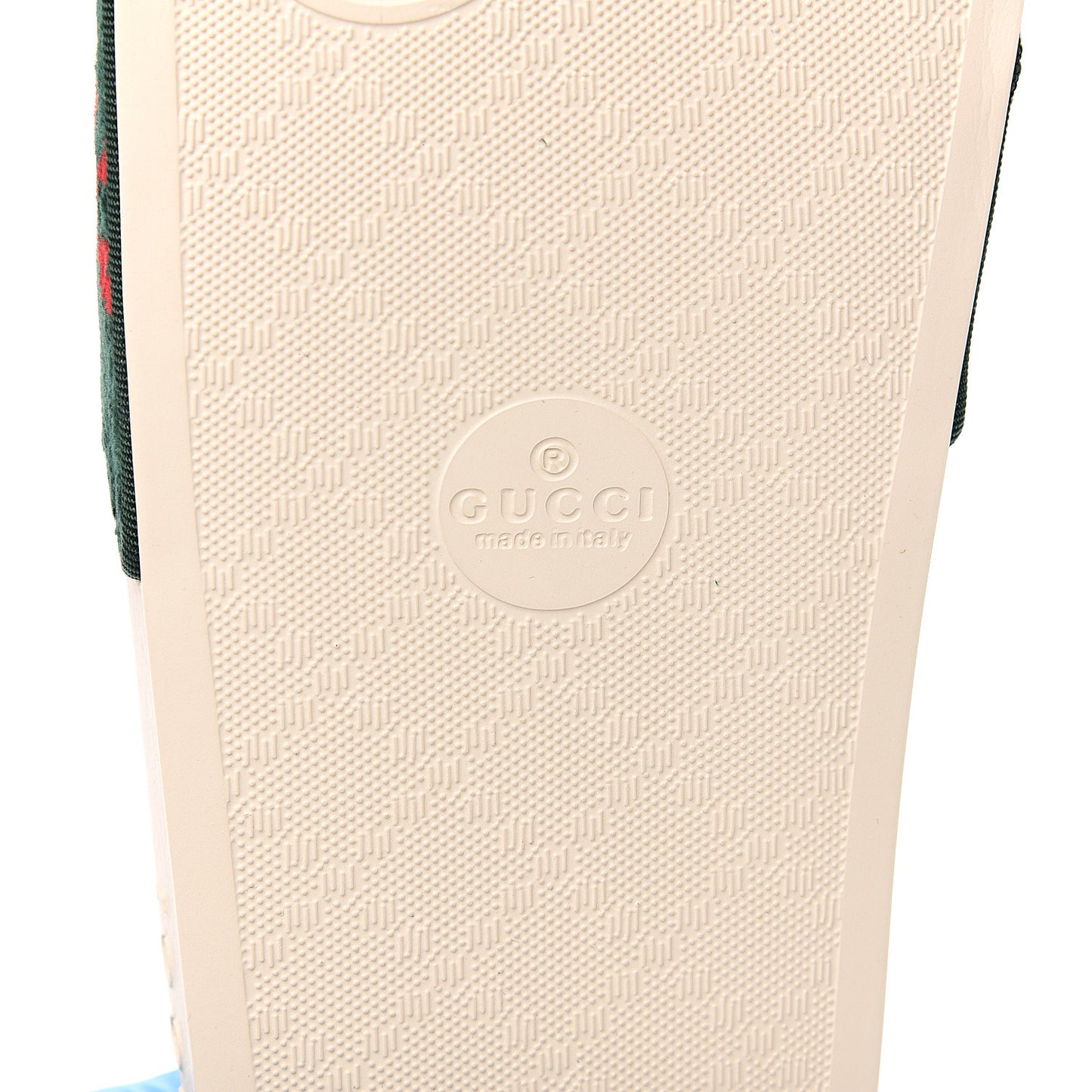 Velvet GG Monogram Slide Sandals 39 Green Red