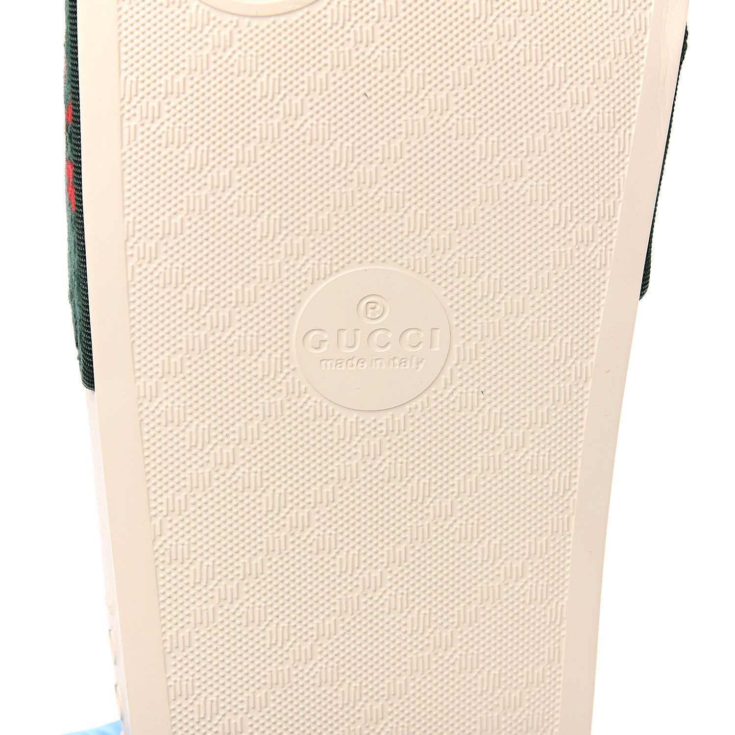 Gucci Velvet GG Monogram Slide Sandals 39 Green Red 5 of 7