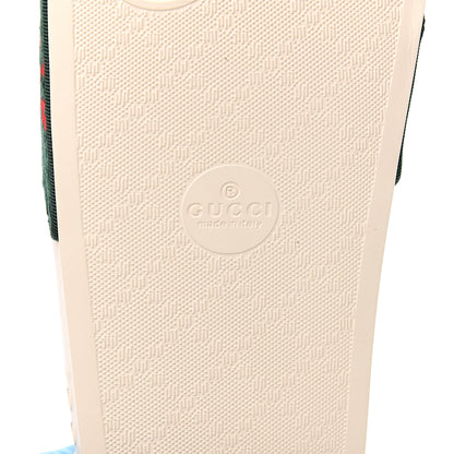 Gucci Velvet GG Monogram Slide Sandals 39 Green Red 5 of 7