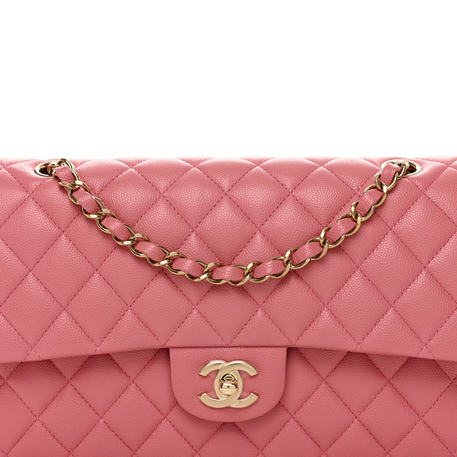 Chanel Caviar Quilted Medium Double Flap Pink 4 of 8