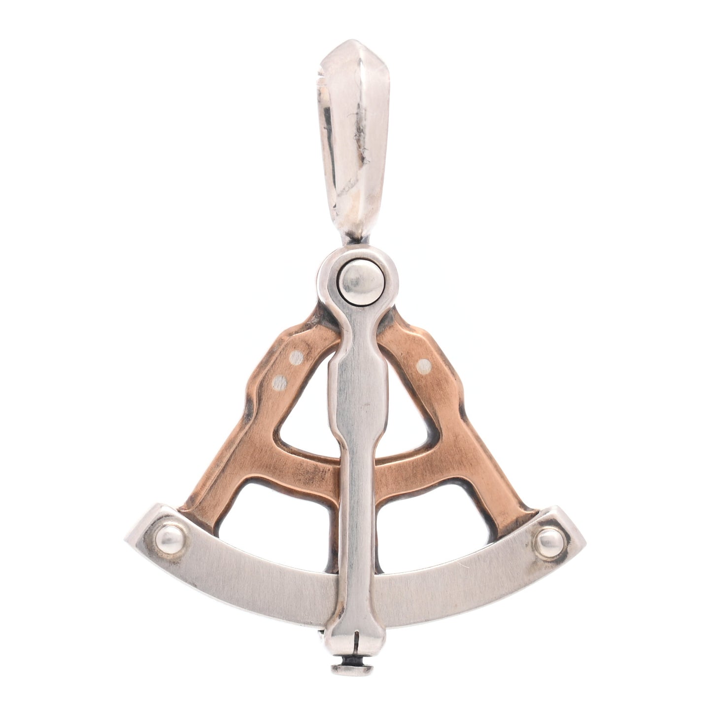 Sterling Silver Bronze Maritime Sexton Amulet Pendant