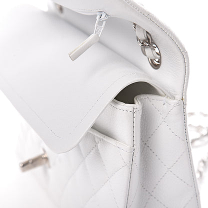 Chanel Caviar Quilted Medium Double Flap White 17 of 23