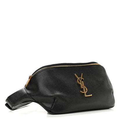 Saint Laurent Grain De Poudre Monogram Belt Bag Black 4 of 11