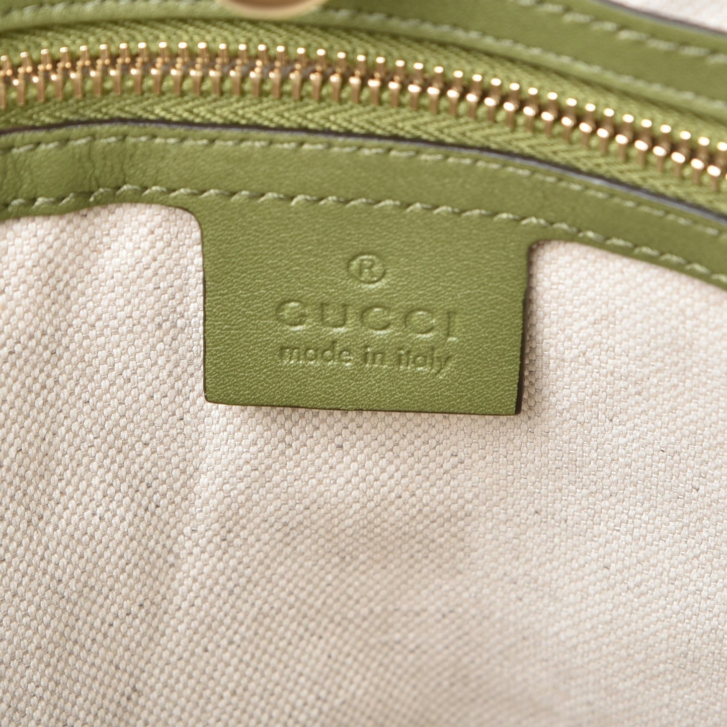 GG Supreme Monogram Medium Nice Tote Green