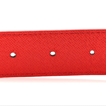 Louis Vuitton Calfskin Monogram 30mm LV Initiales Reversible Belt 85 34 Coquelicot 3 of 5