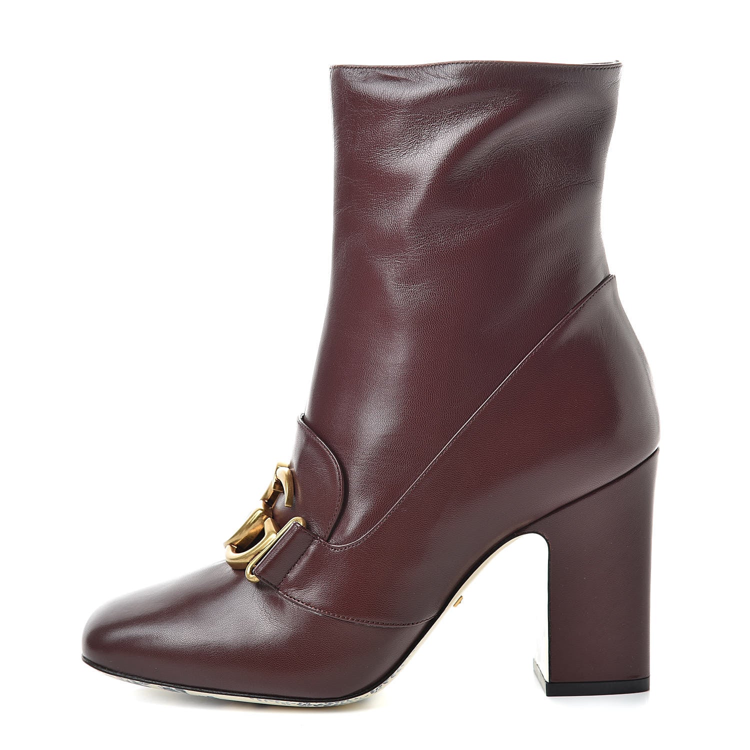 Gucci Malaga Kid GG Victoire 95mm Ankle Boots 37 Vintage Bordeaux 1 of 8