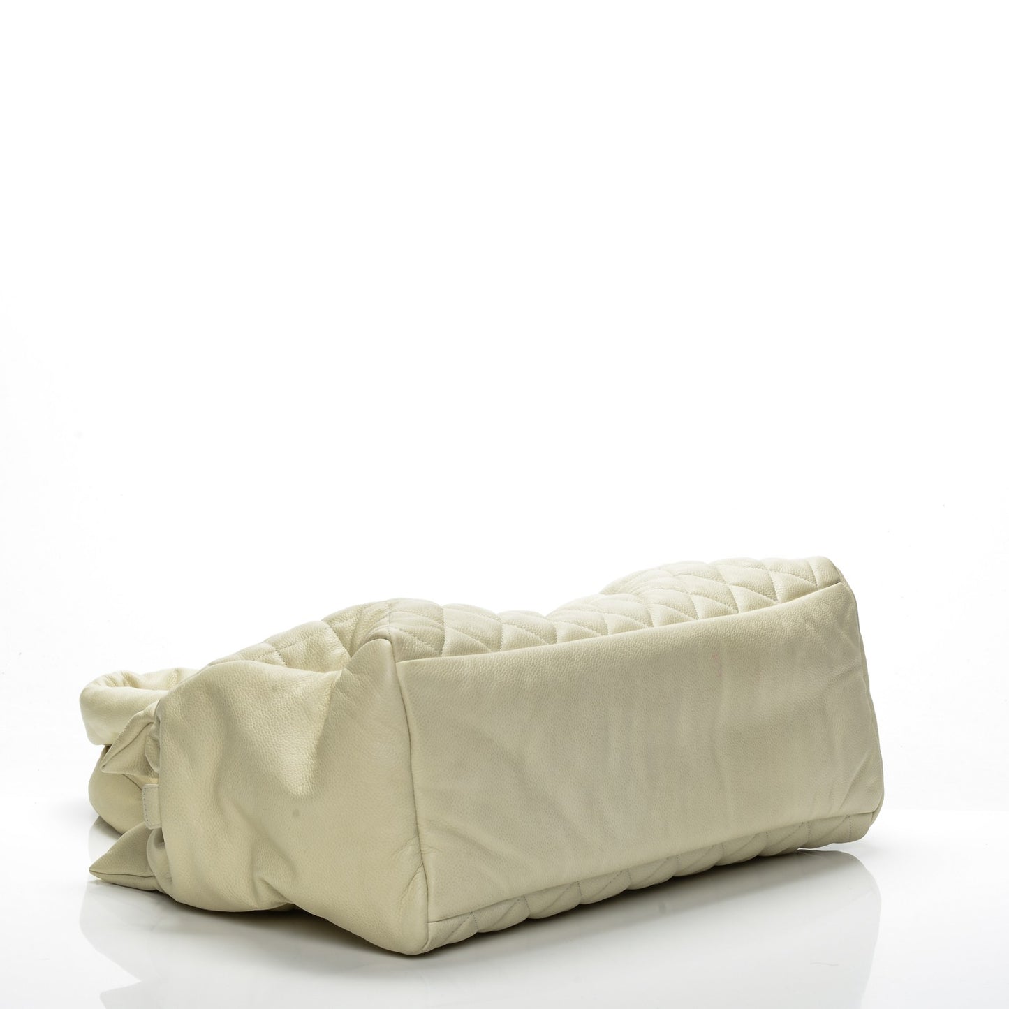 Caviar Quilted Large Coco Cocoon Tote Dark White