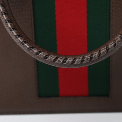 Gucci Grained Calfskin Web Medium Animalier Top Handle Tote Brown 11 of 11