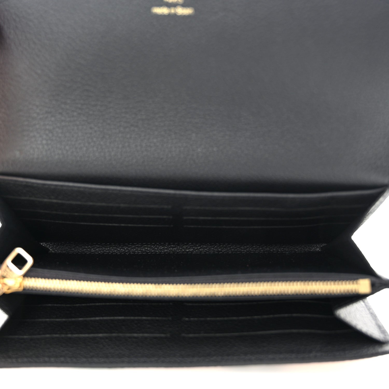 Louis Vuitton Empreinte Monogram Giant Crafty Sarah Wallet Creme Black 5 of 8