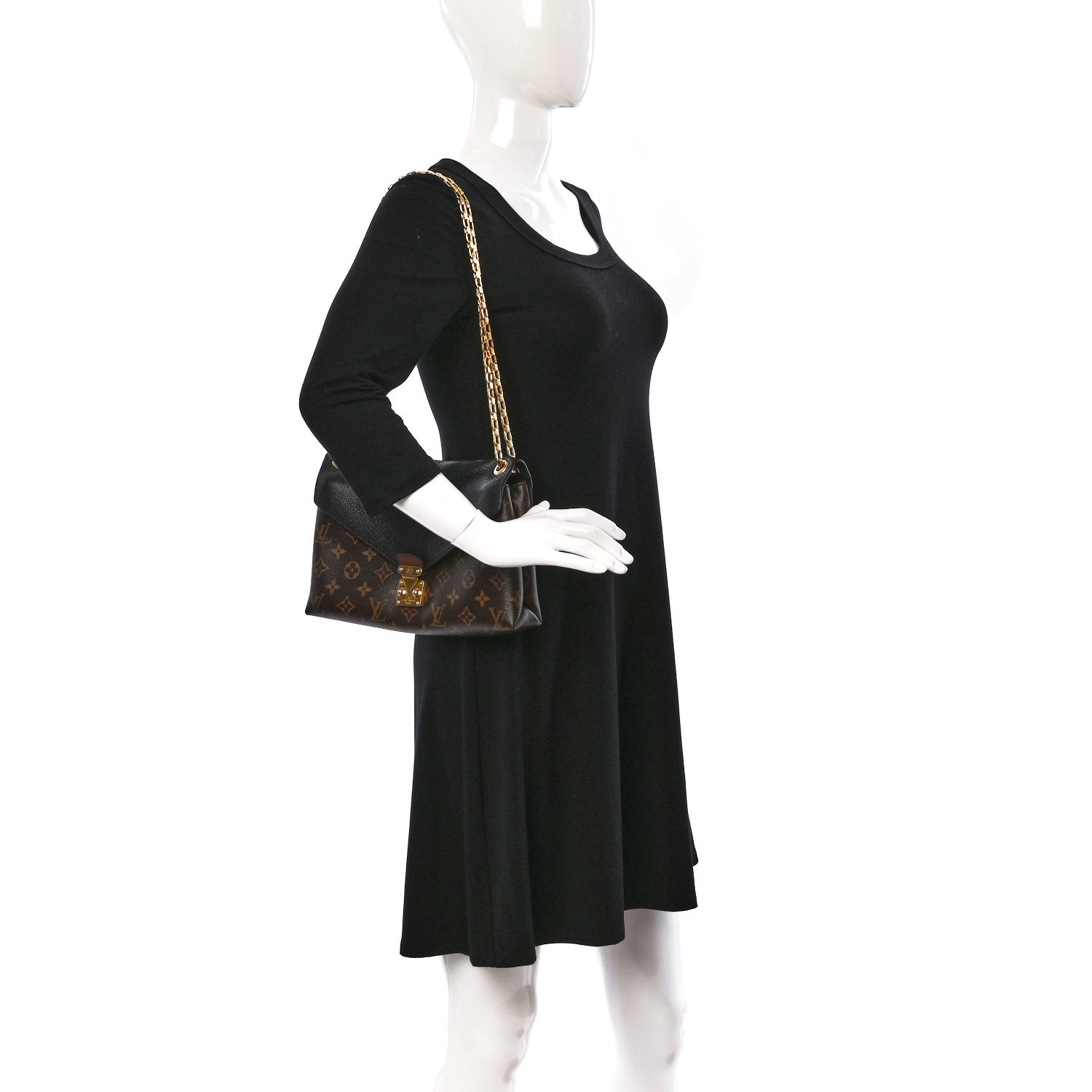 Louis Vuitton Monogram Pallas Chain Black 3 of 8