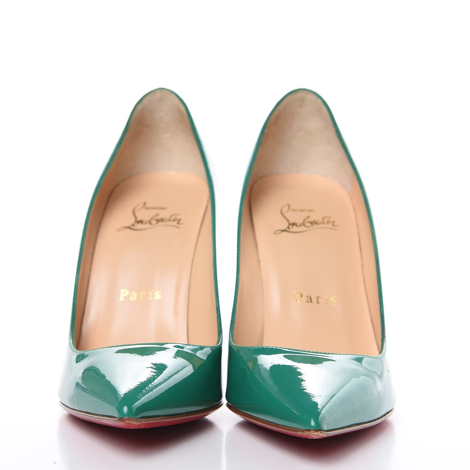 Christian Louboutin Patent Decollete 554 100 Pumps 35.5 Mint 2 of 12