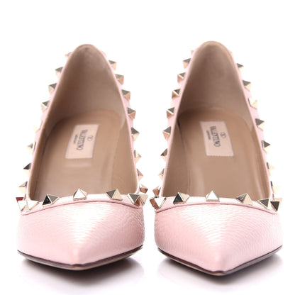 Valentino Garavani Pebbled Calfskin Rockstud 85mm Pumps 37 Rose Quartz 2 of 8