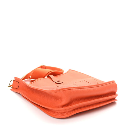 Hermes Taurillon Clemence Evelyne III PM Orange 4 of 10