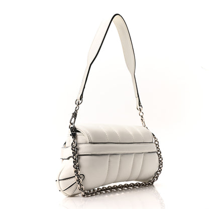 Gucci Nappa Vertical Matelasse Small Maxi Horsebit Chain Shoulder Bag Great White 3 of 10
