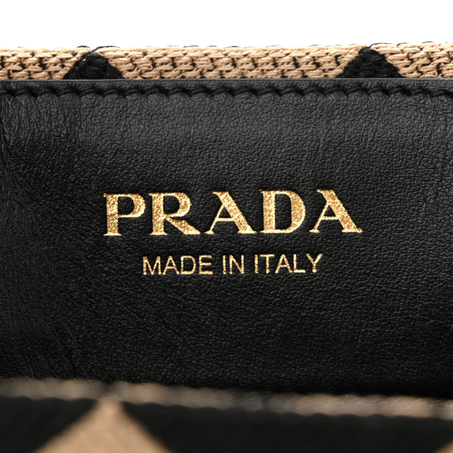 Prada Jacquard Saffiano Triangolo Symbole Embroidered Small Tote Black Corda 5 of 9