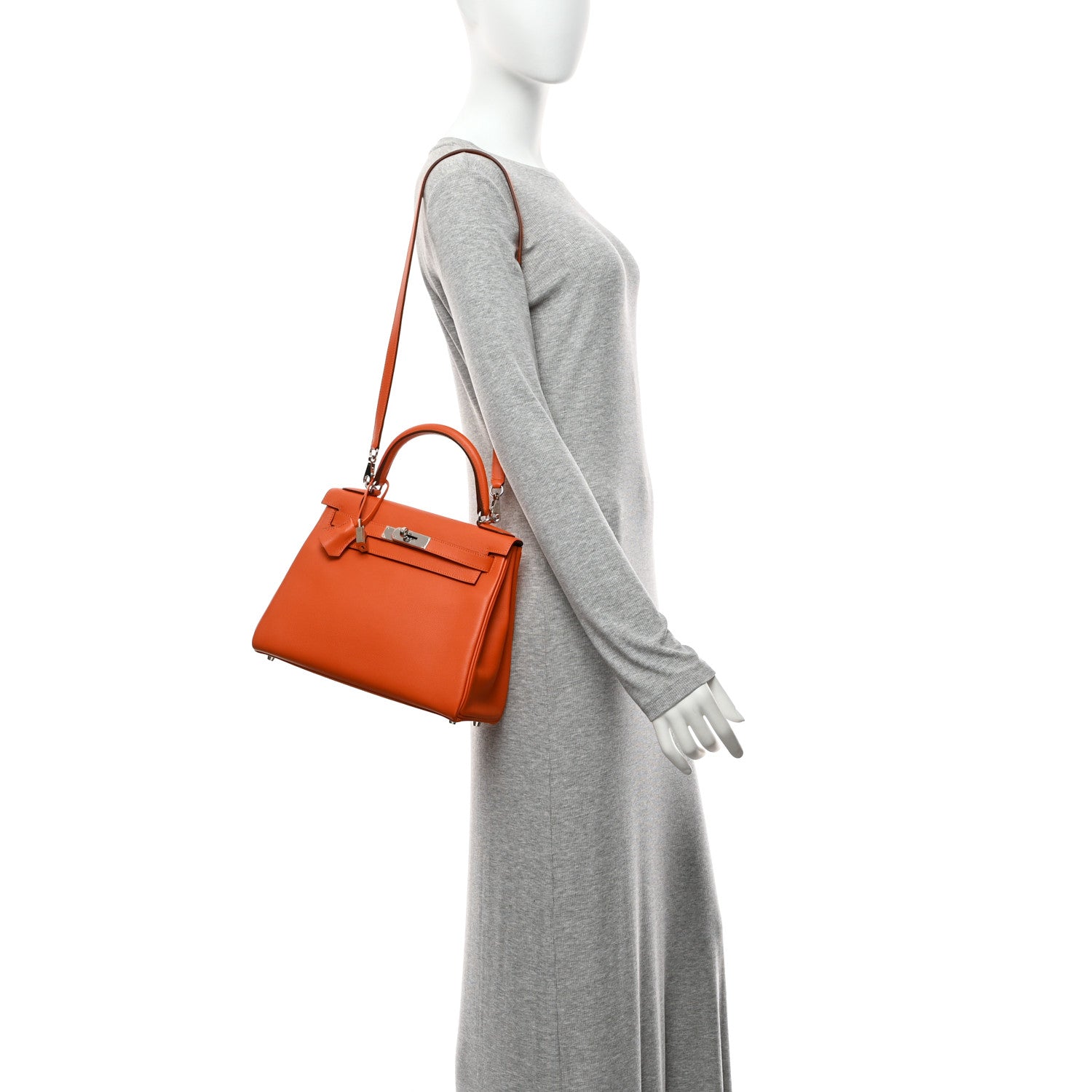 Hermes Evercolor Kelly Retourne 28 Capucine 2 of 10