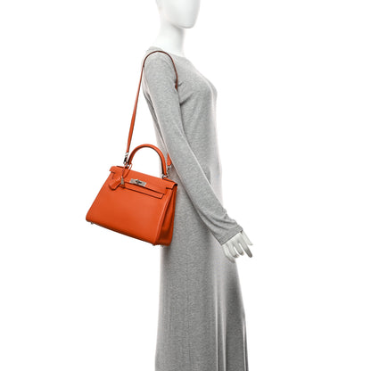 Hermes Evercolor Kelly Retourne 28 Capucine 2 of 10