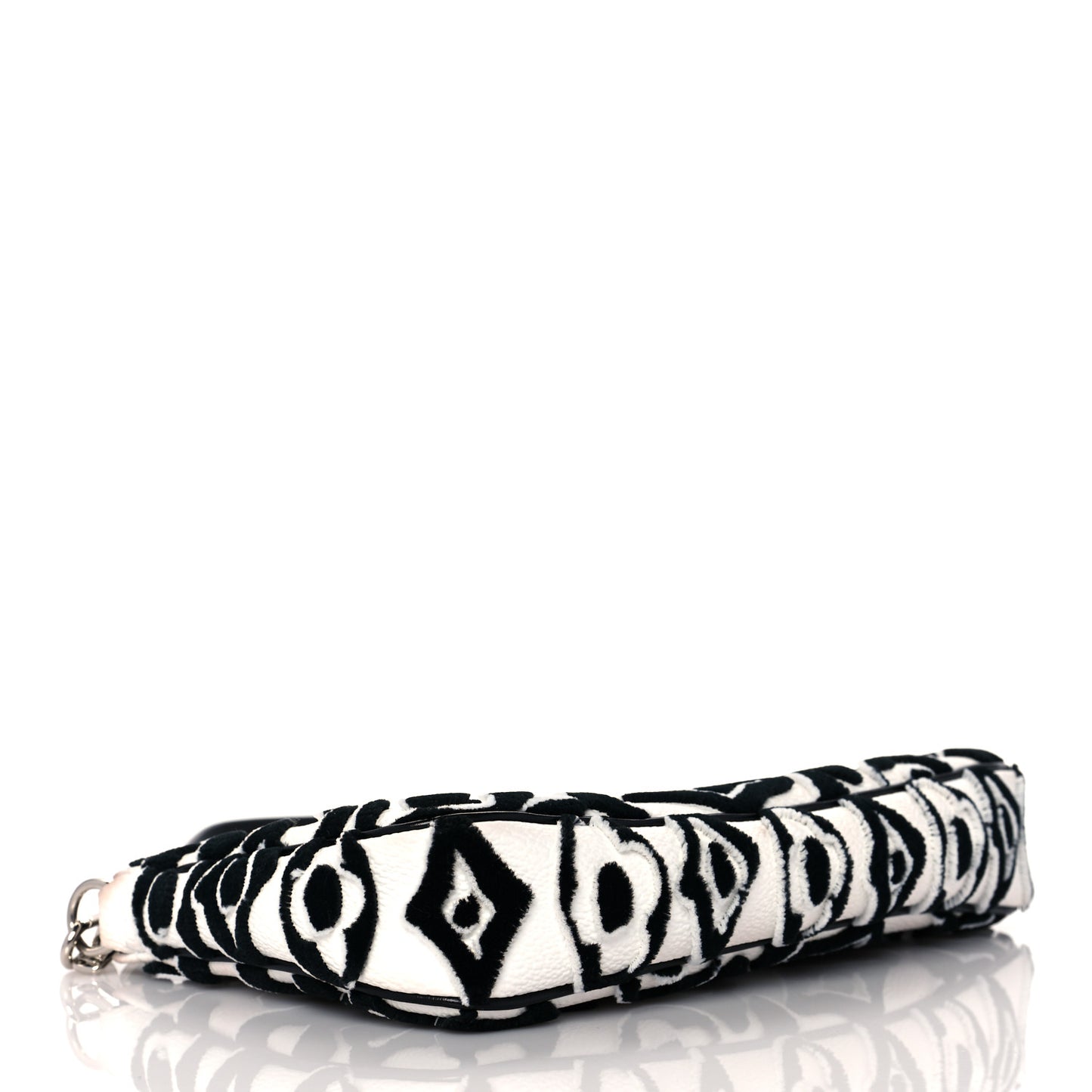 X UF Tufted Monogram Pochette Accessories White Black