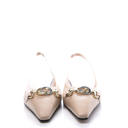 Gucci Malaga Kid Nappa Zumi Slingback Flats 38 Skin Rose 3 of 11