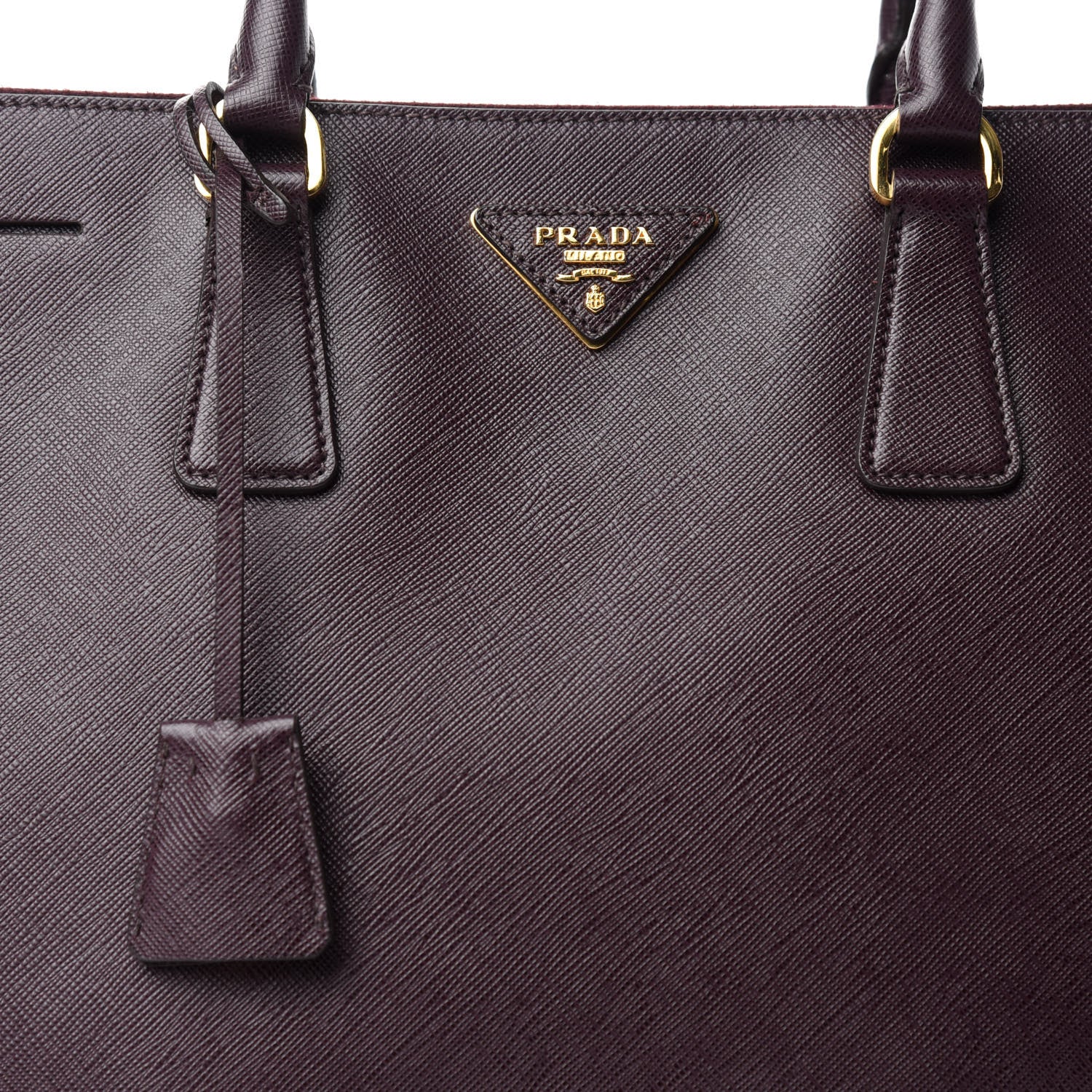Prada Saffiano Large Galleria Double Zip Tote Granato 11 of 11