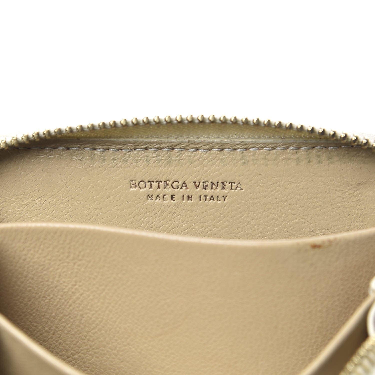 Bottega Veneta Nappa Intrecciato Zip Around Coin Purse Cream 6 of 13