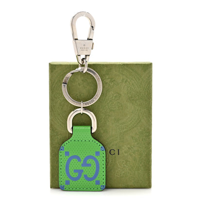 Gucci Calfskin GG Tennis Bi-color Embossed GG Key Charm Joy Green Joy Blue 5 of 5