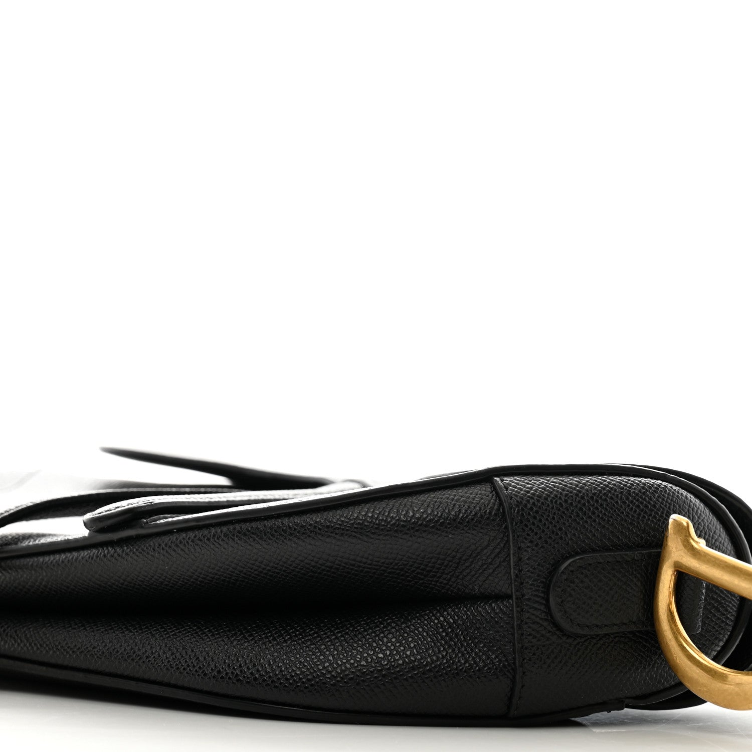 Christian Dior Grained Calfskin Saddle Bag Black 10 of 12