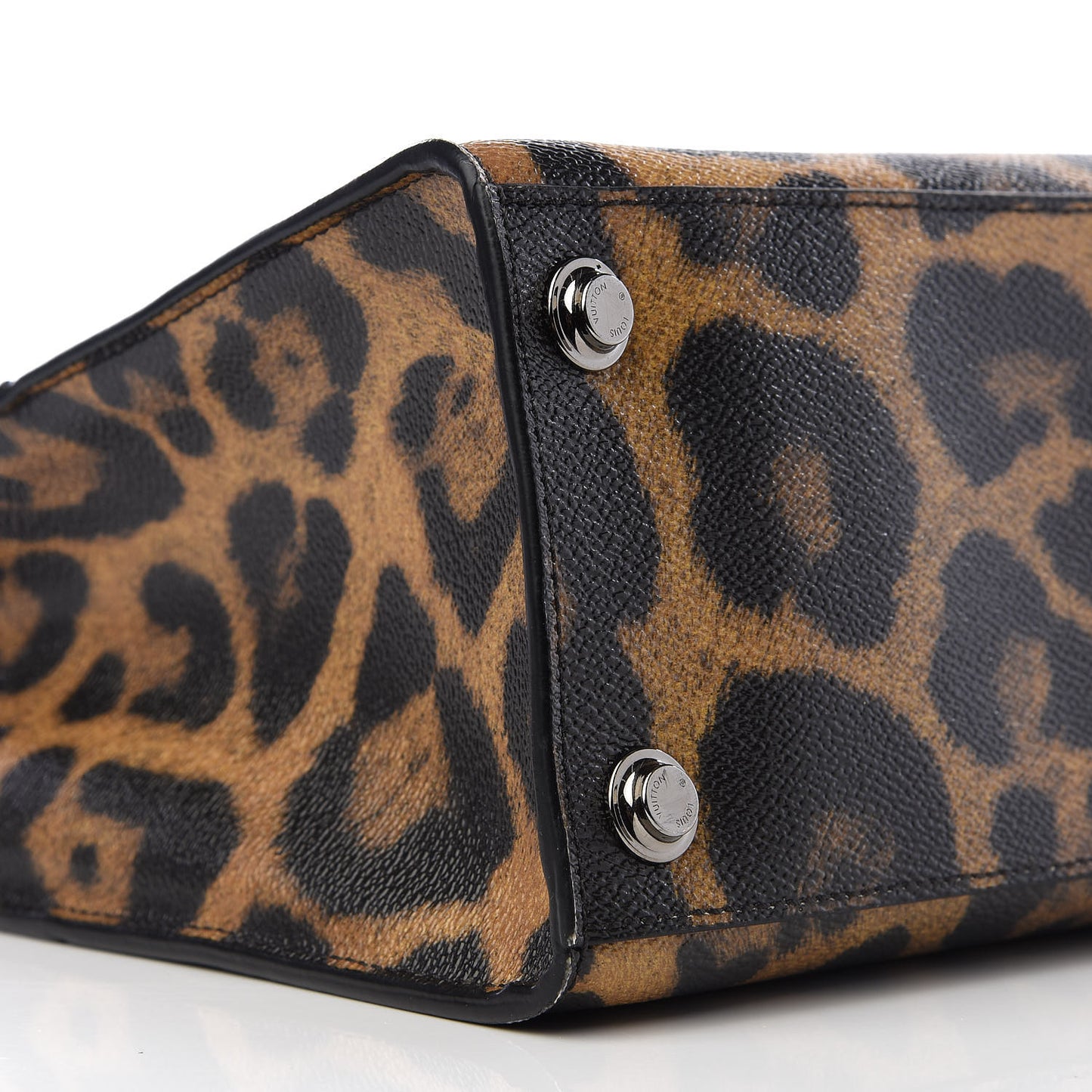 Canvas Calfskin Wild Animal Print City Steamer EW Marron