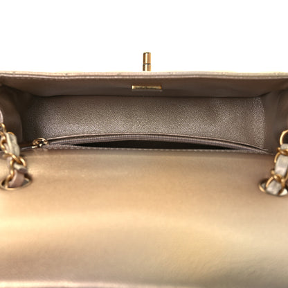 Chanel Metallic Goatskin Quilted Mini Rectangular Flap Gold 5 of 10