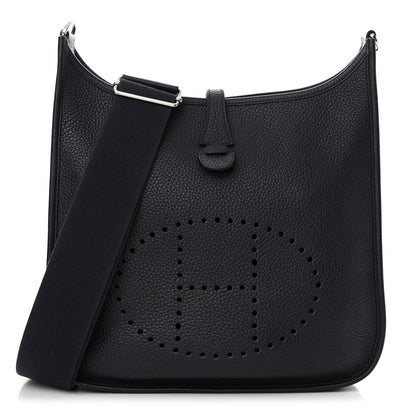Hermes Taurillon Clemence Evelyne III PM Bleu Nuit 1 of 11