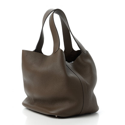 Hermes Taurillon Clemence Picotin Lock 26 GM Taupe 3 of 11