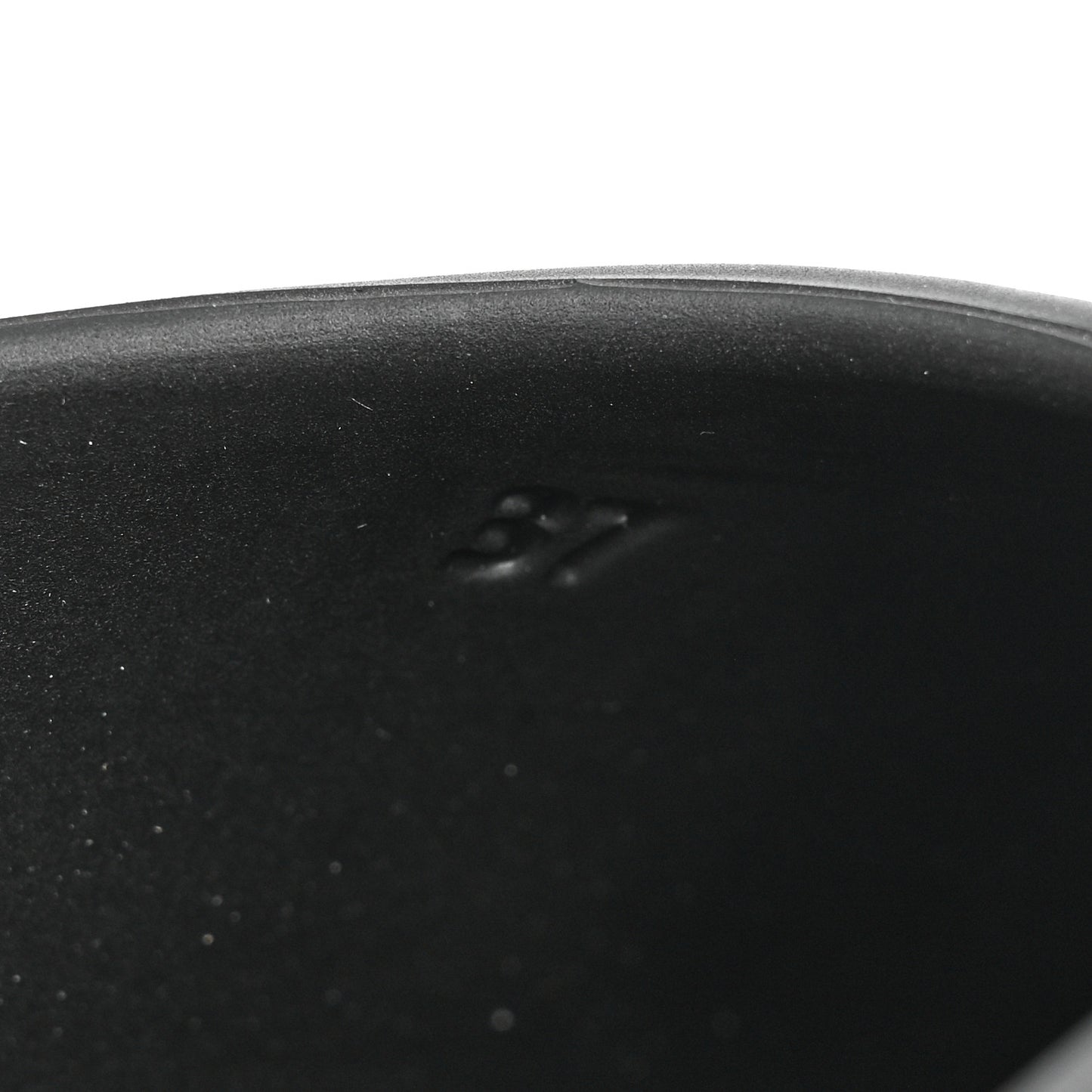 Soft Mellow Rubber Triangle Logo Embossed Womens 25mm Mules 37 Black