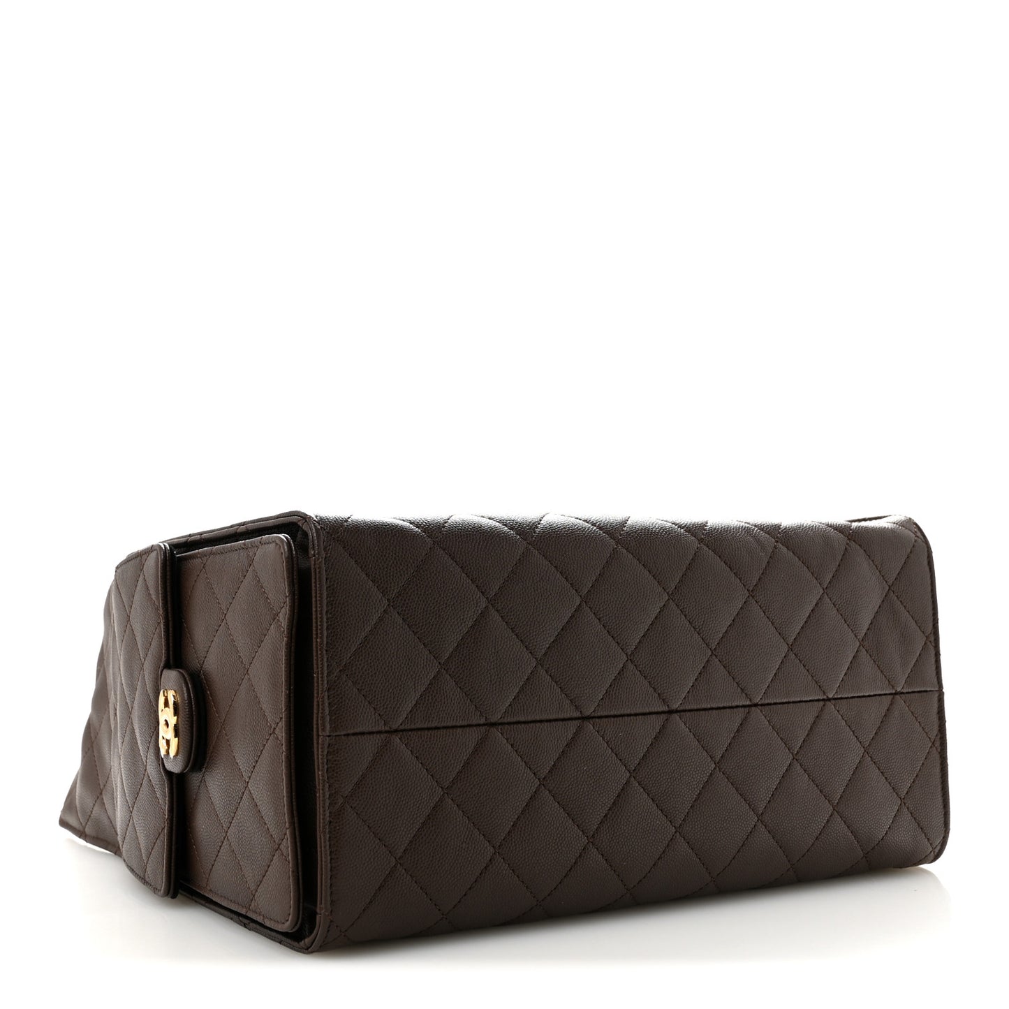 Caviar Quilted Medium Chanel 25 Handbag Dark Brown