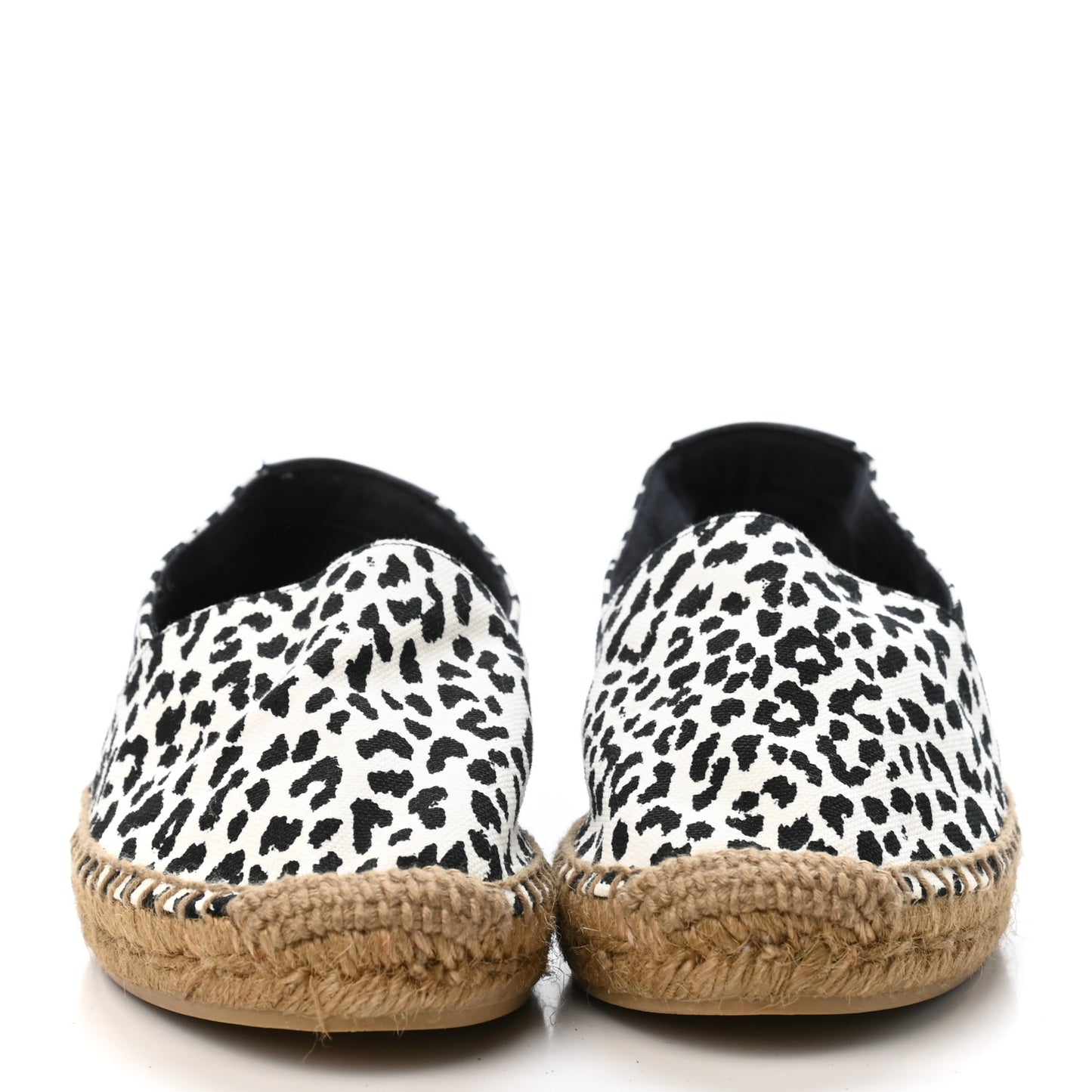 Canvas Leopard Print Espadrilles 37 Latte Black