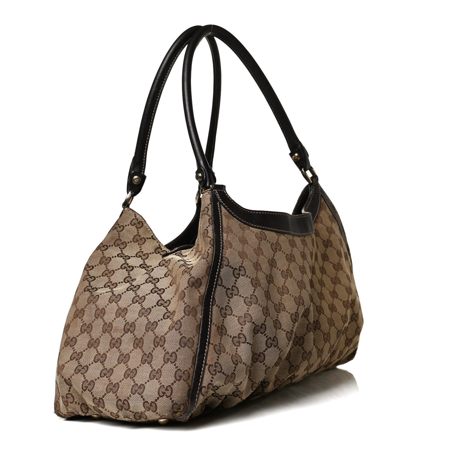 Monogram Large D Gold Hobo Dark Brown