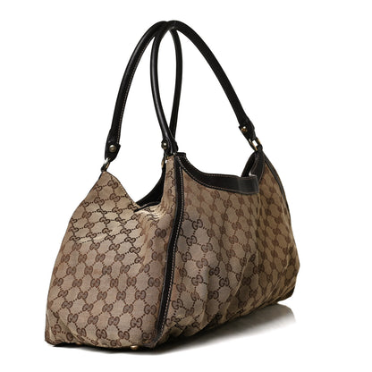 Gucci Monogram Large D Gold Hobo Dark Brown 3 of 21