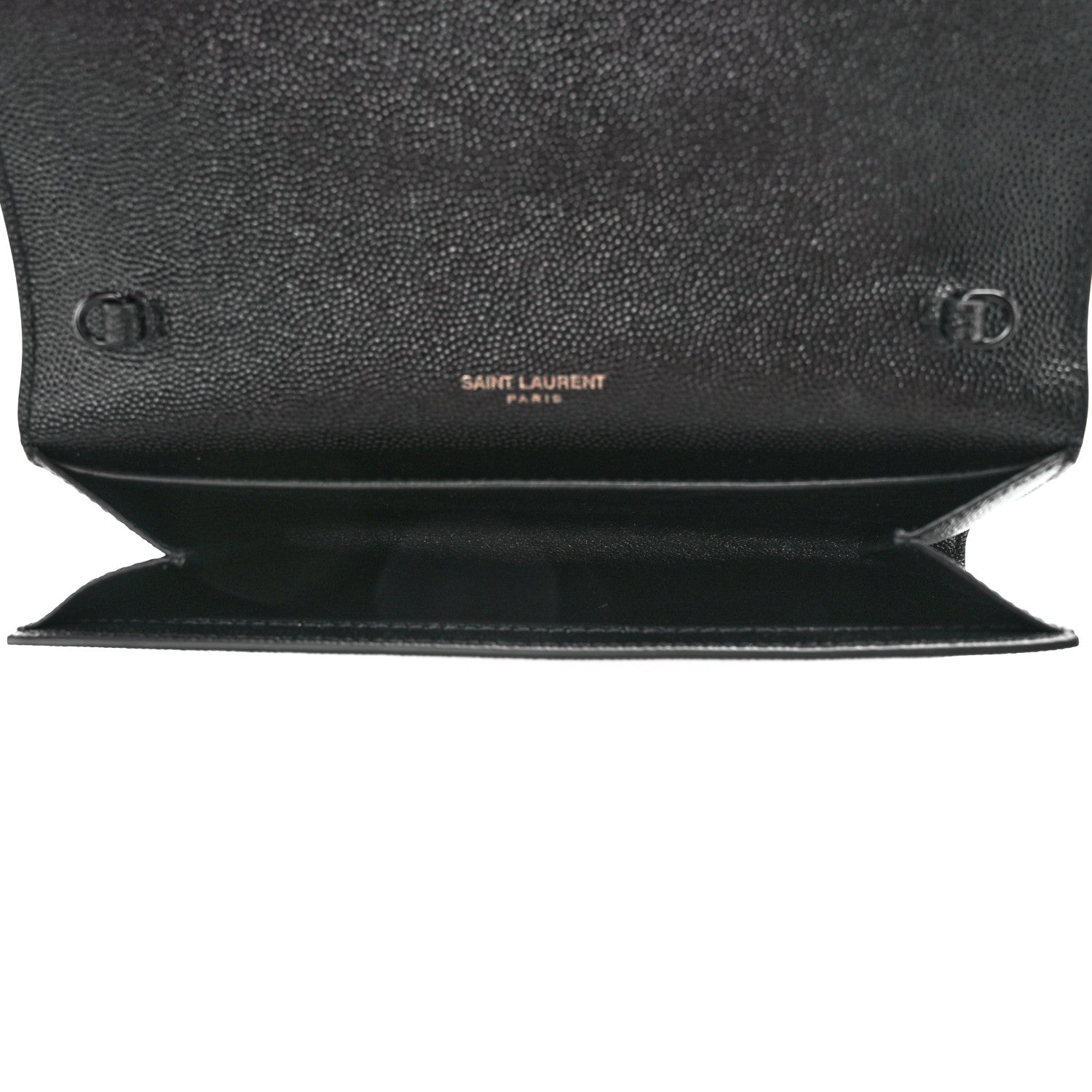 Saint Laurent Grain De Poudre Uptown Chain Wallet Black 6 of 14