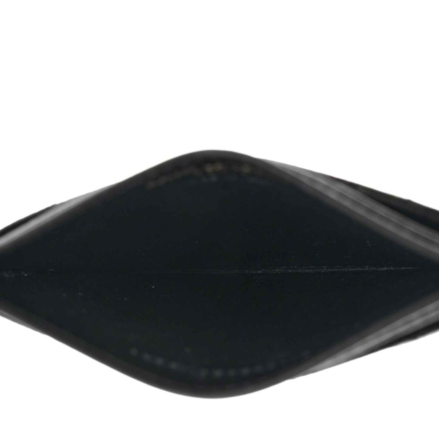 Grain De Poudre Matelasse Chevron Monogram Credit Card Case Black