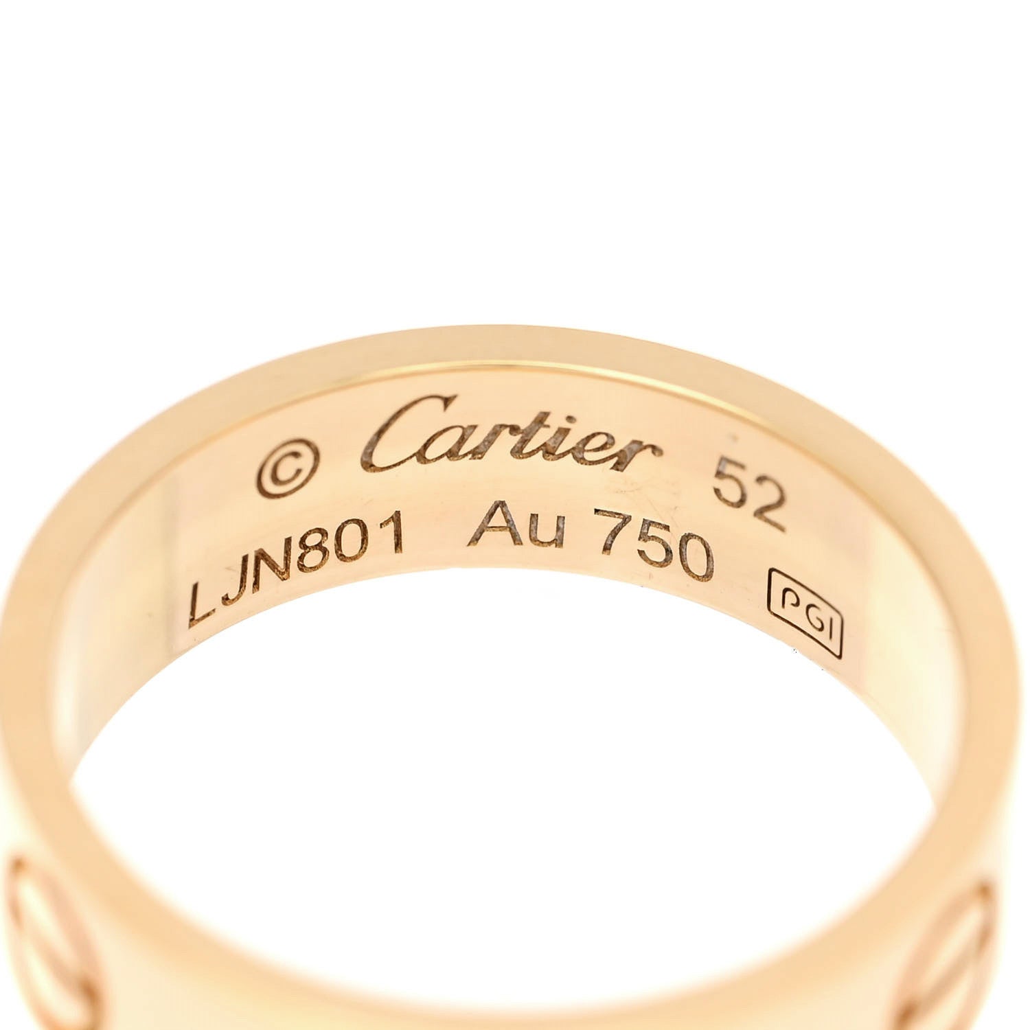 Cartier 18K Yellow Gold 5.5mm LOVE Ring 52 6 4 of 5