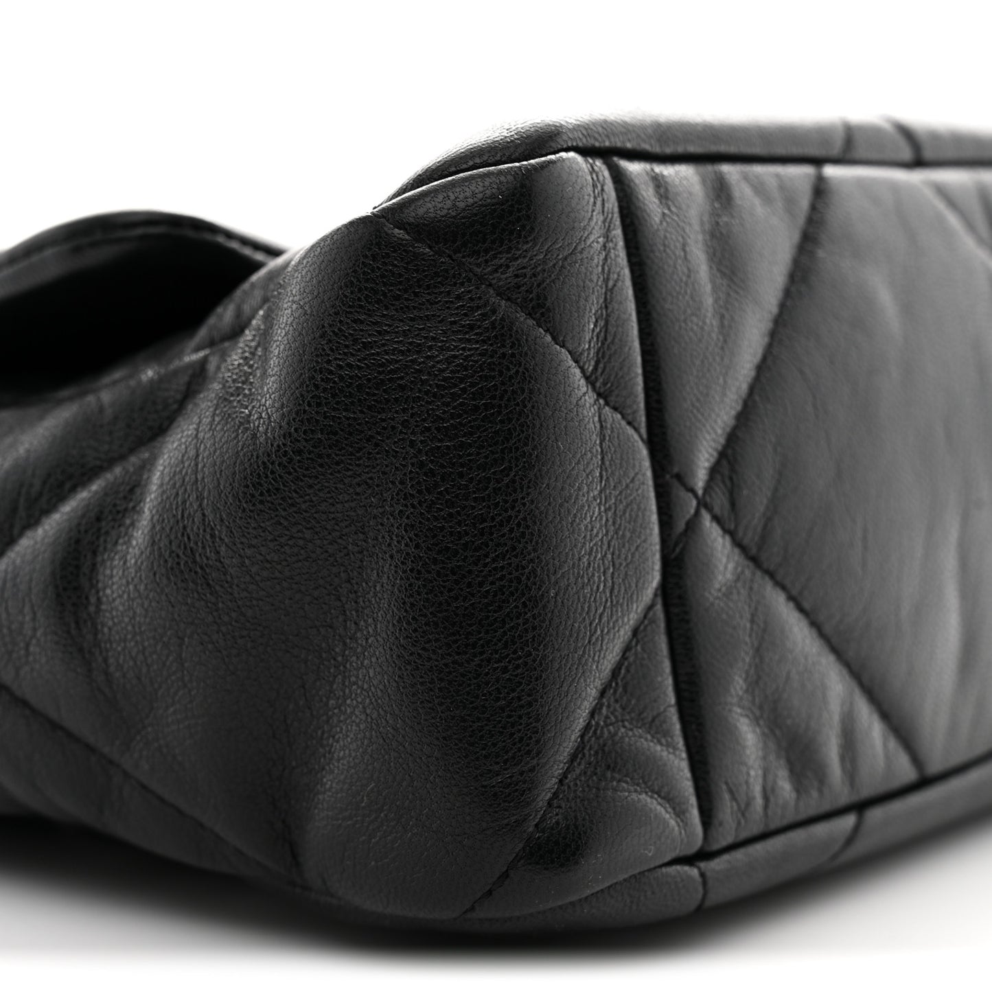 Goatskin Quilted Large Chanel 19 Flap Black
