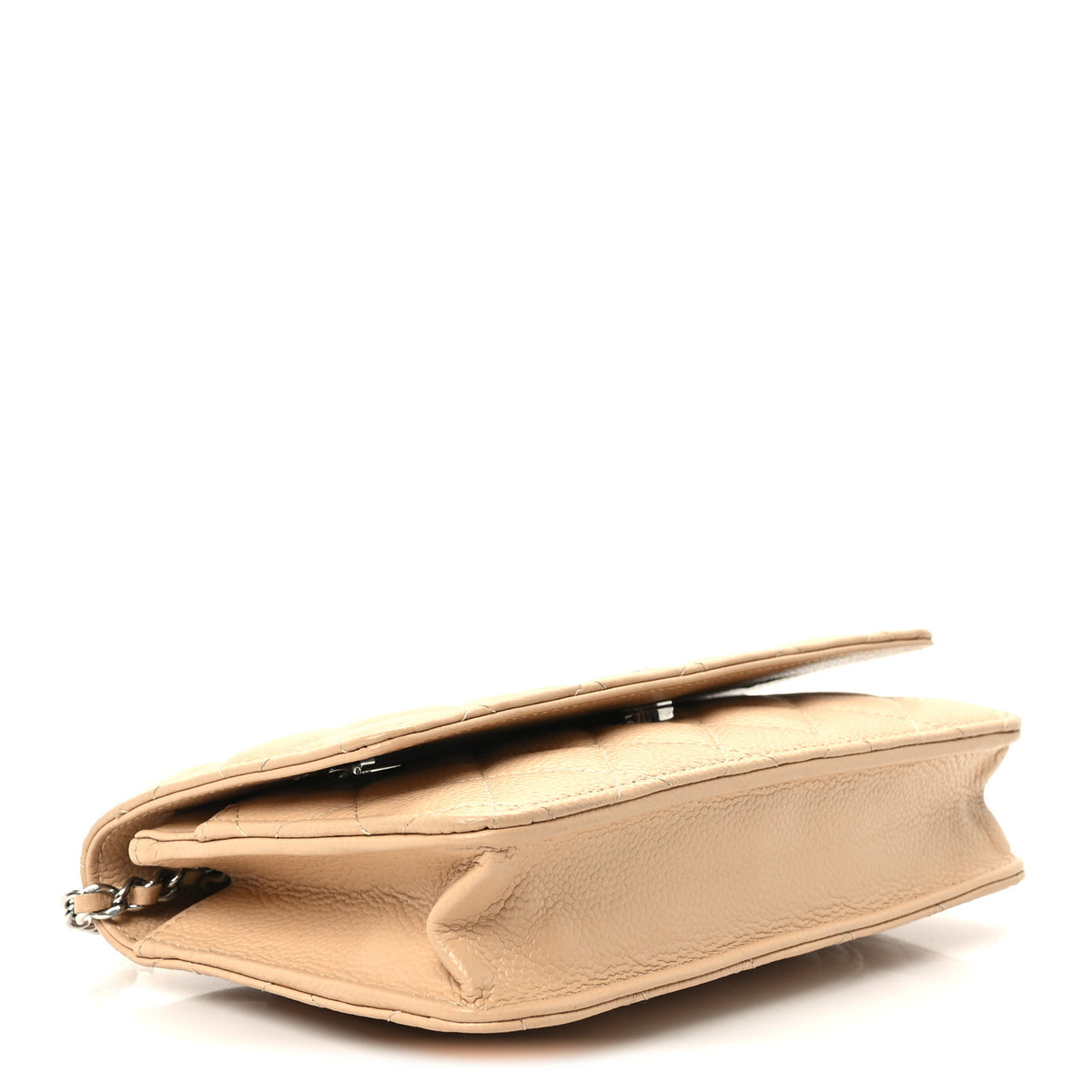 Chanel Caviar Quilted Wallet on Chain WOC Beige 3 of 10
