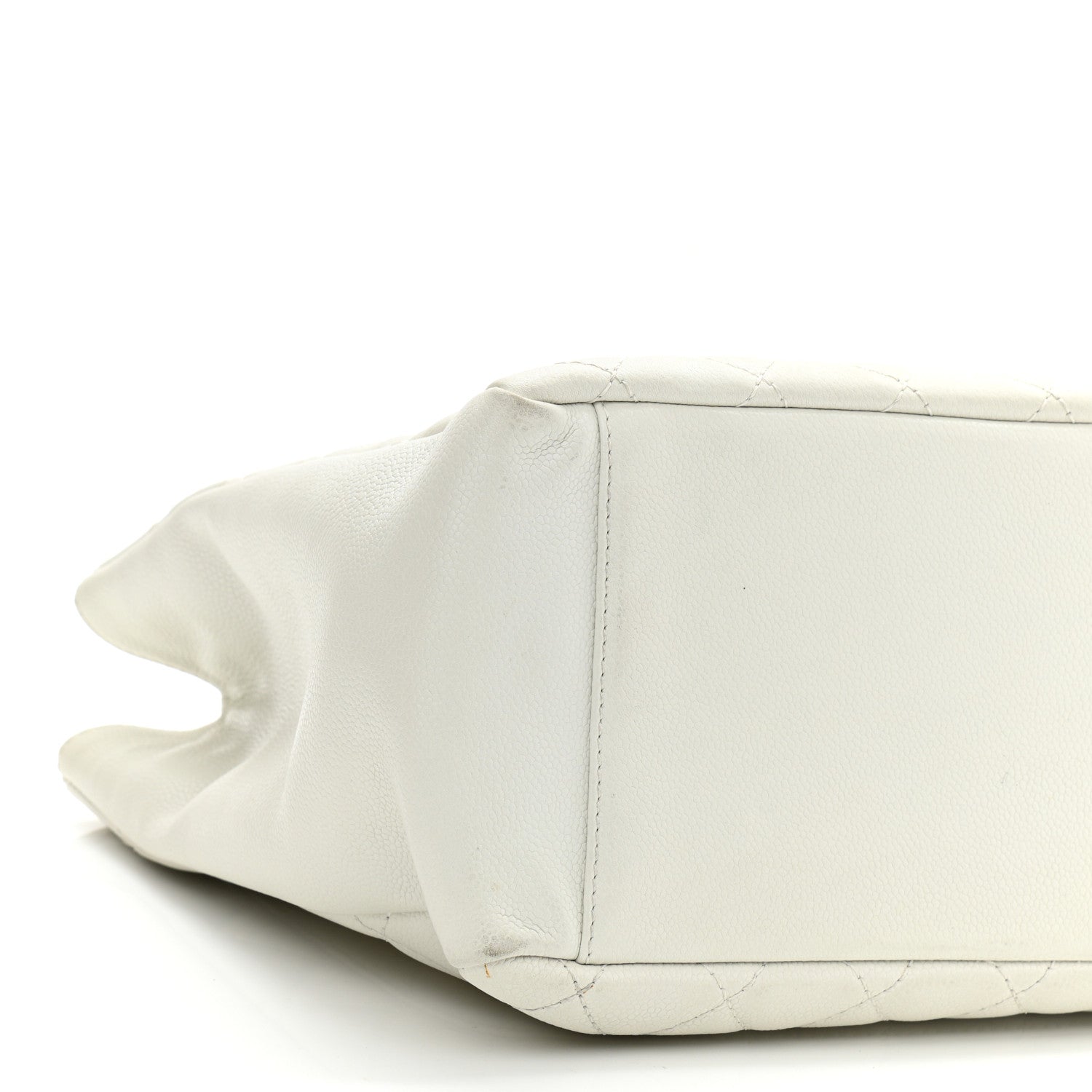 Chanel Caviar Quilted Grand Shopping Tote GST White 9 of 16
