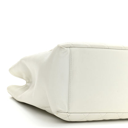 Chanel Caviar Quilted Grand Shopping Tote GST White 9 of 16