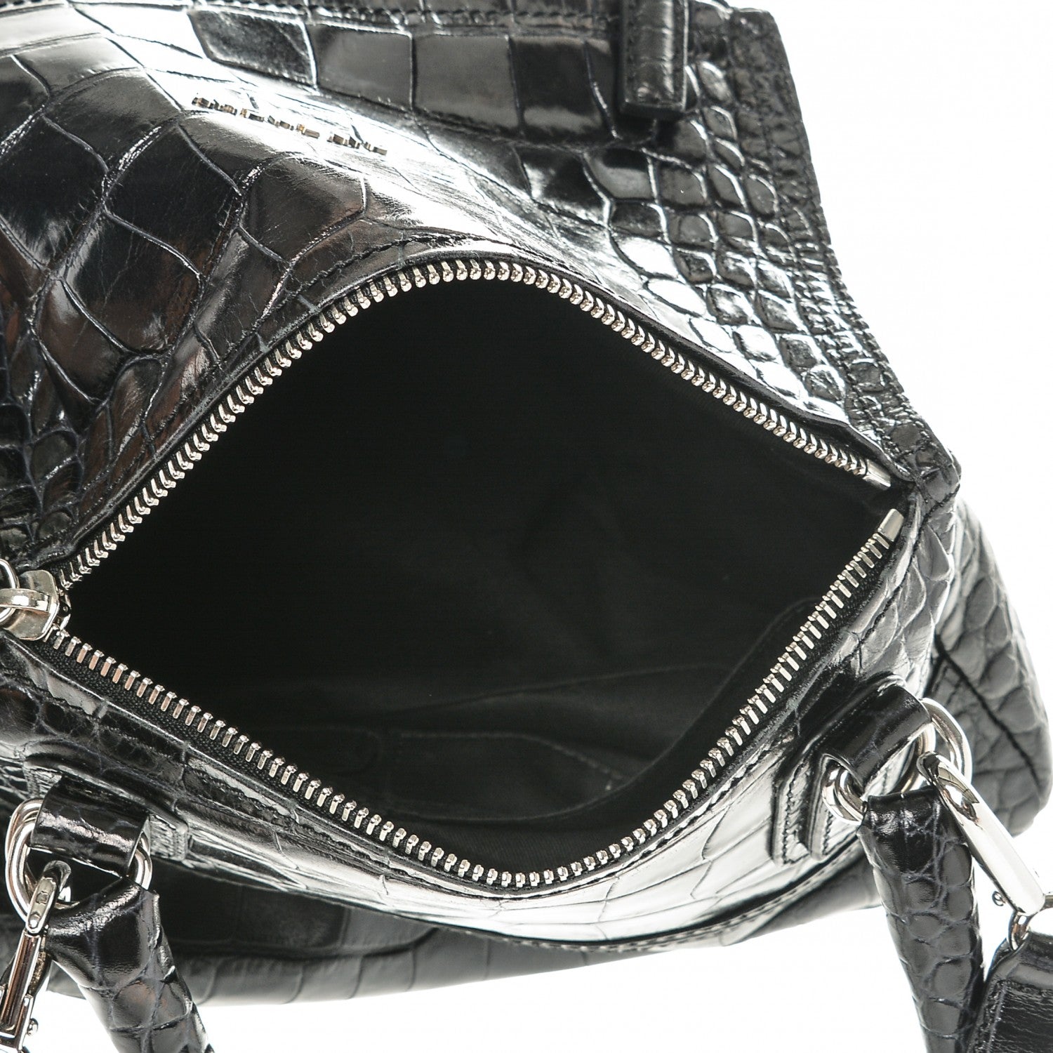 Givenchy Calfskin Crocodile Embossed Small Pandora Black 5 of 7