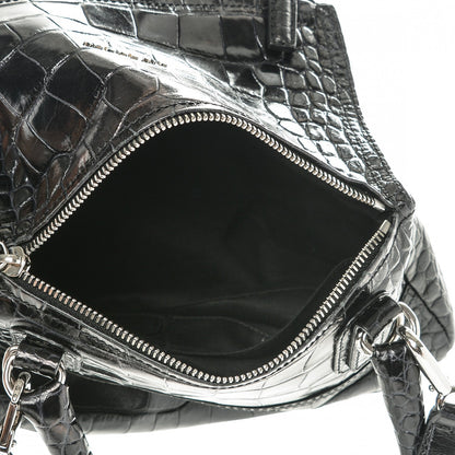 Givenchy Calfskin Crocodile Embossed Small Pandora Black 5 of 7