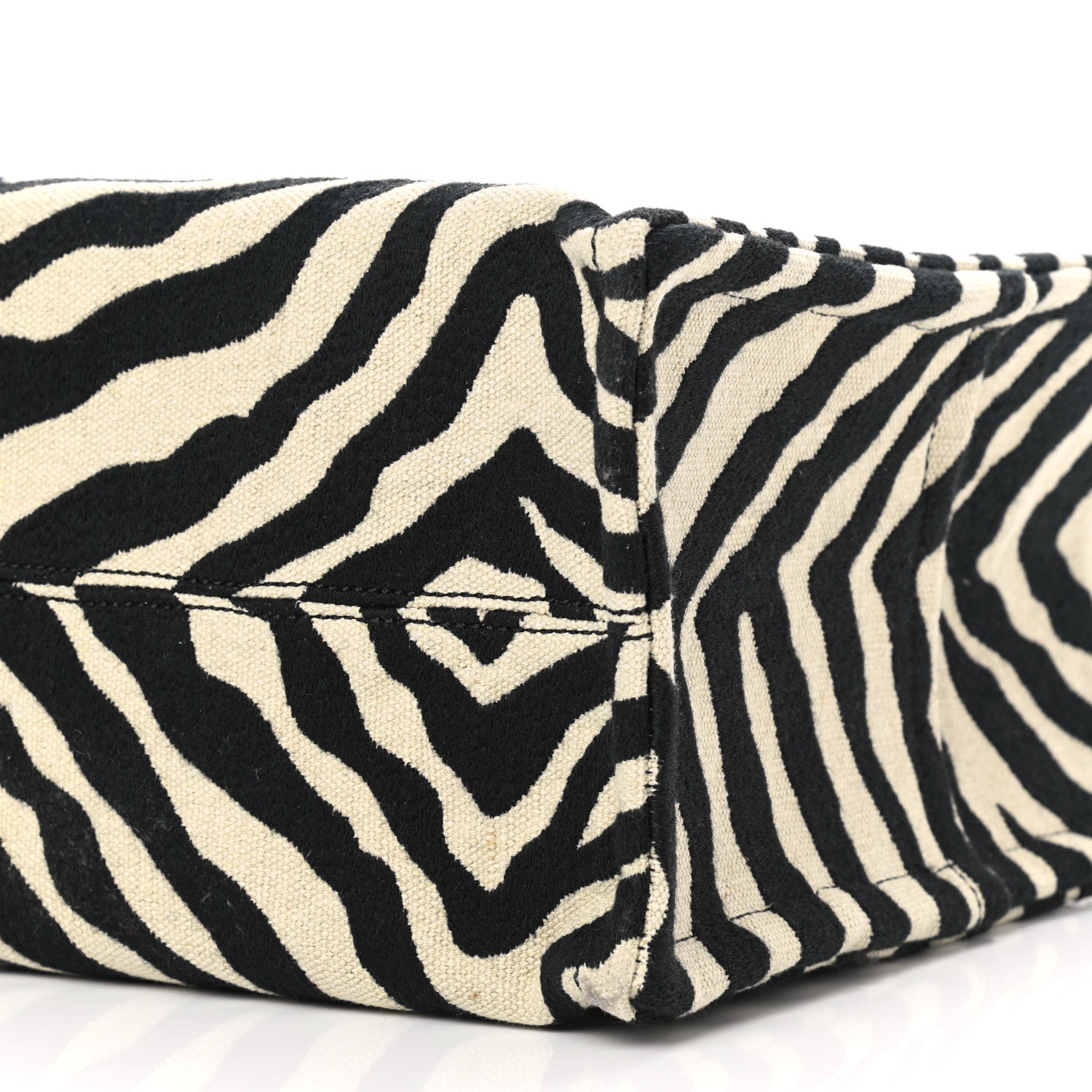 Celine Canvas Calfskin Triomphe Large Cabas Thais Natural Black 10 of 10